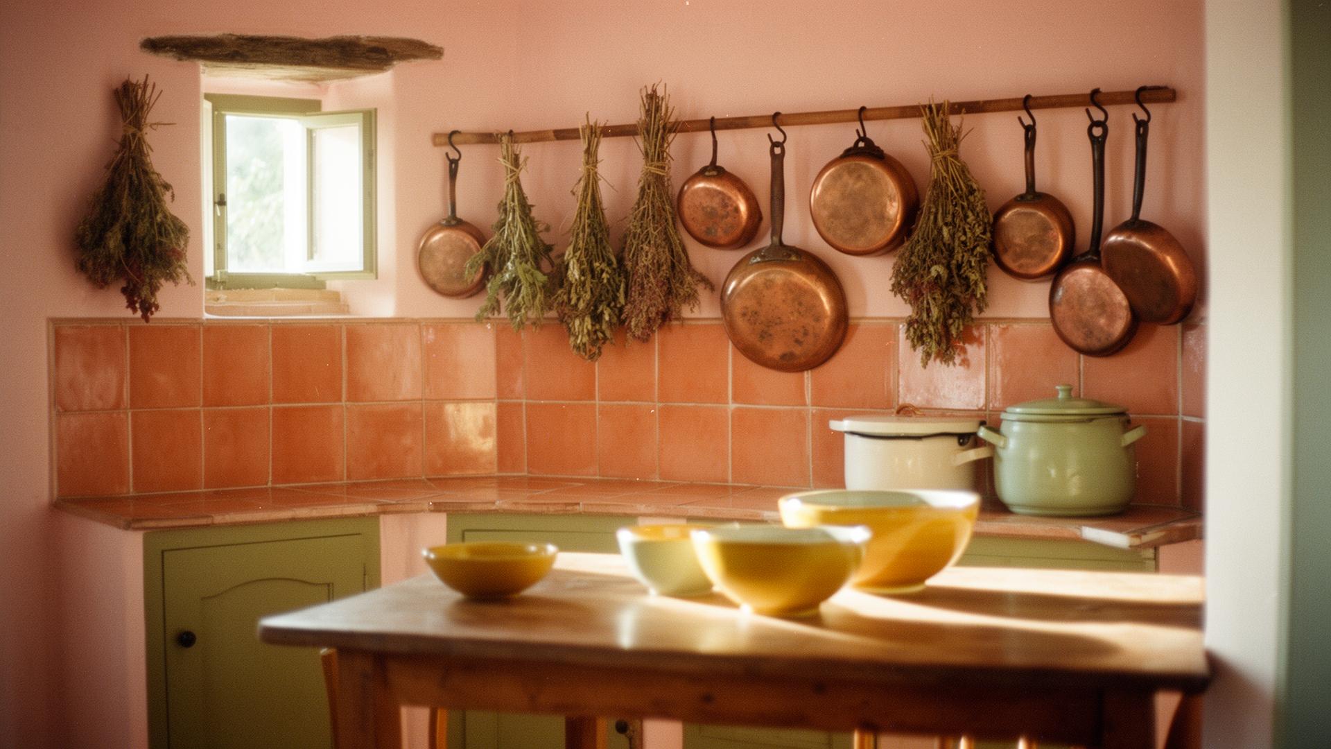 Cozinha rústica acolhedora
