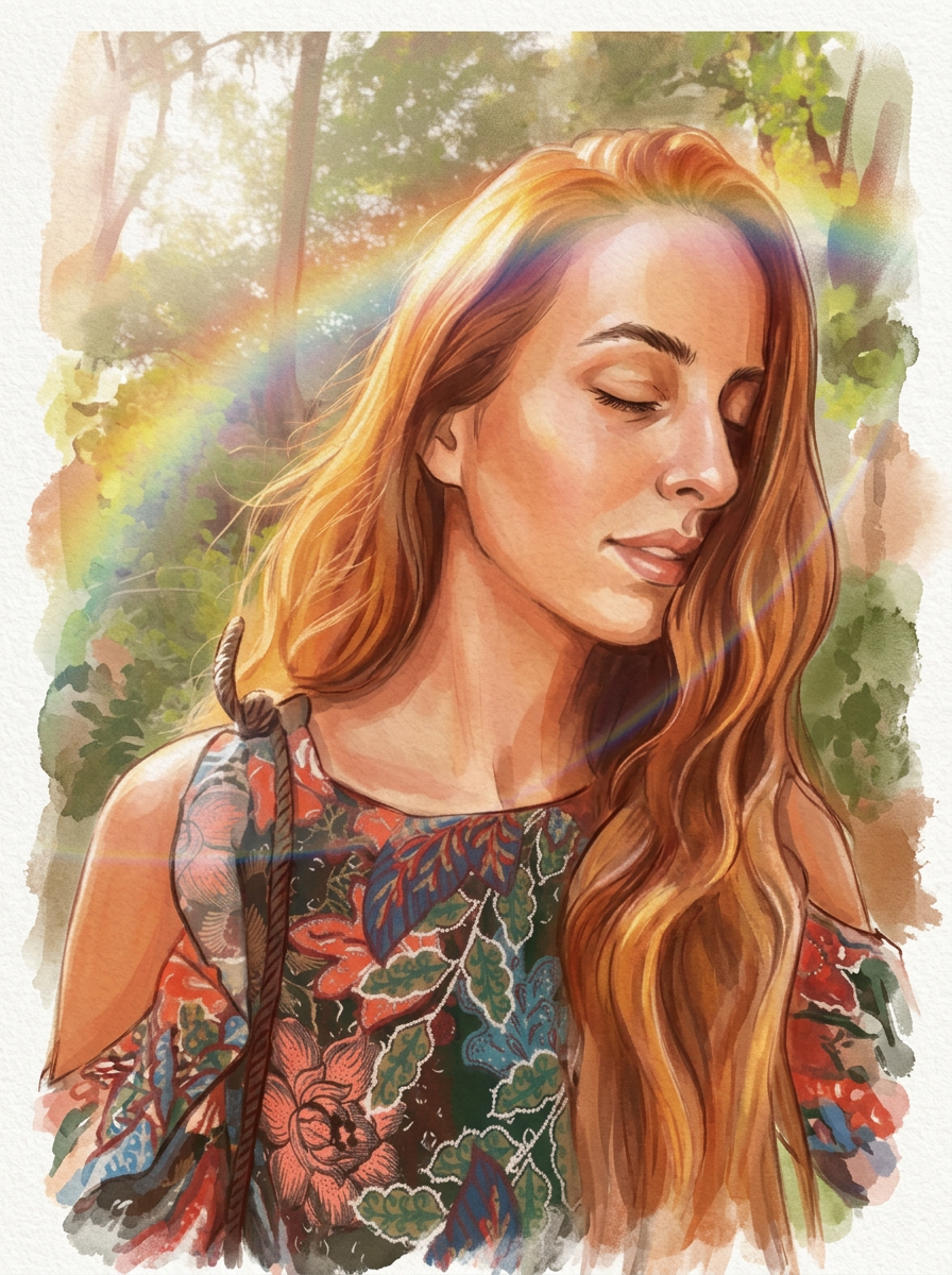 Retrato ilustrado de Sofia Oaky, fundadora da Rehabitar Portugal