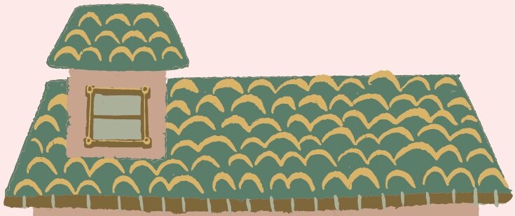 Ilustração de uma rua portuguesa